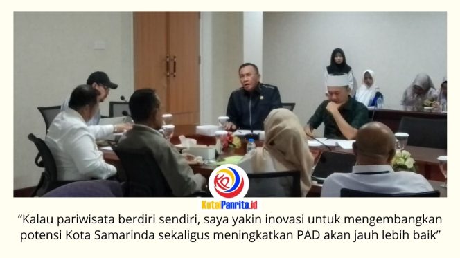 
 Komisi II DPRD Kota Samarinda menggelar rapat kerja bersama Dinas Pemuda, Olahraga, dan Pariwisata (Disporapar) untuk membahas pengembangan sektor pariwisata, kepemudaan, olahraga, serta evaluasi program kerja di Gedung DPRD Kota Samarinda, Rabu (1/7/2026). Foto: Fathur Rabbany.