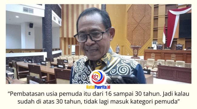 Ketua Bapemperda DPRD Kota Samarinda, Kamaruddin, menjelaskan Raperda Kepemudaan menetapkan batas usia pemuda pada rentang 16 hingga 30 tahun sebagai dasar penyelenggaraan program kepemudaan di daerah. Foto: Fathur Rabbany.