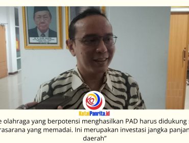 Ketua Komisi IV DPRD Kota Samarinda, Mohammad Novan Syahronny Pasie, mendorong Disporapar mengoptimalkan pengelolaan venue olahraga sebagai upaya meningkatkan Pendapatan Asli Daerah (PAD) melalui pemanfaatan aset pemerintah secara lebih produktif. Foto: Fathur Rabbany.