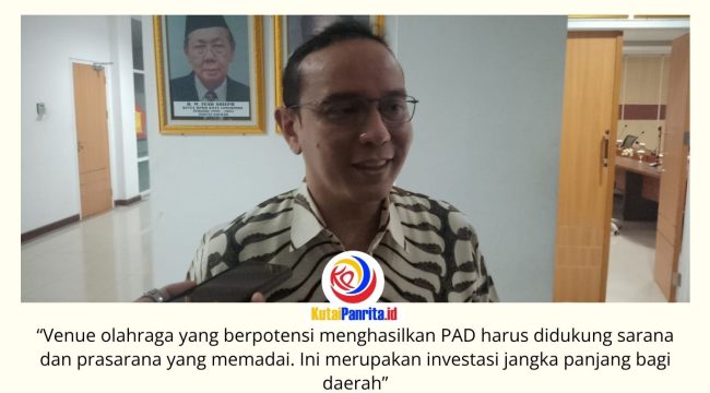 Ketua Komisi IV DPRD Kota Samarinda, Mohammad Novan Syahronny Pasie, mendorong Disporapar mengoptimalkan pengelolaan venue olahraga sebagai upaya meningkatkan Pendapatan Asli Daerah (PAD) melalui pemanfaatan aset pemerintah secara lebih produktif. Foto: Fathur Rabbany.