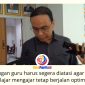 Ketua Komisi IV DPRD Kota Samarinda, Mohammad Novan Syahronny Pasie, menyampaikan keterangan terkait usulan pemenuhan kebutuhan tenaga pendidik di sekolah negeri. DPRD mendorong langkah cepat agar kekurangan guru tidak mengganggu proses belajar mengajar dan kualitas layanan pendidikan. Foto: Fathur Rabbany.