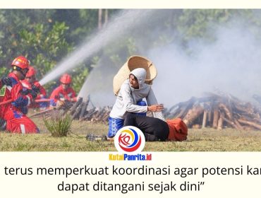Otorita IKN bersama kementerian, lembaga, dan mitra menggelar Simulasi Pemadaman Kebakaran Hutan dan Lahan (Karhutla) di Helipad MBH, Kawasan Inti Pusat Pemerintahan (KIPP) IKN, Jumat (10/7/2026), sebagai upaya memperkuat kesiapsiagaan menghadapi musim kemarau. Foto: Humas Otorita Ibu Kota Nusantara.