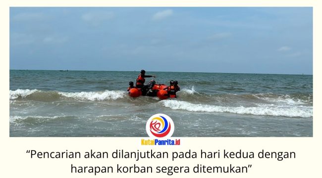 Tim SAR Gabungan melakukan pencarian terhadap Abizar (12), yang diduga tenggelam setelah terseret arus saat berenang di Pantai Kemala Beach, Balikpapan, Sabtu (11/7/2026). Foto: Basarnas Kaltim.