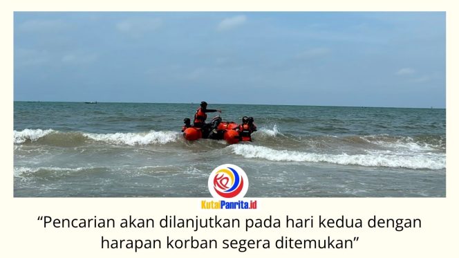 
 Tim SAR Gabungan melakukan pencarian terhadap Abizar (12), yang diduga tenggelam setelah terseret arus saat berenang di Pantai Kemala Beach, Balikpapan, Sabtu (11/7/2026). Foto: Basarnas Kaltim.