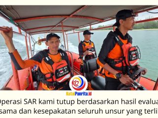 Basarnas Balikpapan melalui Pos SAR Kutai Timur menghentikan Operasi SAR terhadap nelayan Hasriarto (37) di Perairan Muara Berau setelah pencarian selama lima hari tidak membuahkan hasil. Foto: Basarnas Kaltim.