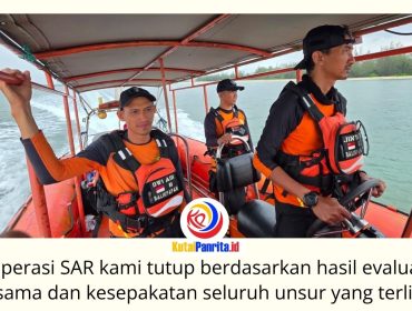 Basarnas Balikpapan melalui Pos SAR Kutai Timur menghentikan Operasi SAR terhadap nelayan Hasriarto (37) di Perairan Muara Berau setelah pencarian selama lima hari tidak membuahkan hasil. Foto: Basarnas Kaltim.