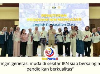 Program IKN Mengajar English Preparation Class yang digelar Otorita IKN berhasil meningkatkan kemampuan Bahasa Inggris dan kepercayaan diri 66 pelajar dari wilayah sekitar IKN sebagai bekal mengikuti pembelajaran bilingual di Sekolah Nasional Terintegrasi (SNT) IKN. Foto: Humas Otorita IKN.