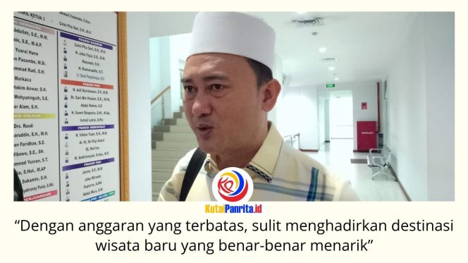 
 Anggota Komisi II DPRD Kota Samarinda, Rusdi Doviyanto, menilai keterbatasan anggaran masih menjadi kendala utama pengembangan sektor pariwisata. Ia mendorong peningkatan dukungan anggaran agar lahir destinasi dan inovasi baru yang mampu meningkatkan kunjungan wisatawan serta Pendapatan Asli Daerah (PAD). Foto: Fathur Rabbany.