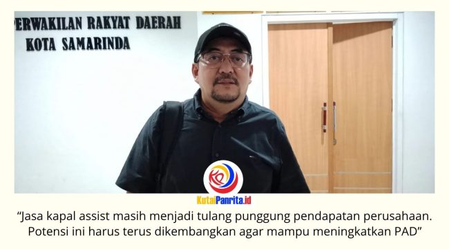 Ketua Komisi II DPRD Kota Samarinda, Iswandi, menilai jasa kapal assist merupakan unit usaha paling produktif Perumda Varia Niaga. Karena itu, ia mendorong pengembangan sektor tersebut agar mampu meningkatkan pendapatan perusahaan sekaligus memberikan kontribusi lebih besar terhadap Pendapatan Asli Daerah (PAD). Foto: Fathur Rabbany.