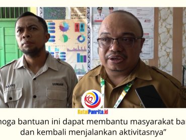 Pelaksana Tugas (Plt) Kepala Dinas Ketahanan Pangan Kutai Kartanegara, Ananias, mengatakan penyaluran Cadangan Pangan Pemerintah dilakukan setelah pendataan dan verifikasi warga terdampak kebakaran bersama pihak kelurahan, sesuai arahan Bupati Kutai Kartanegara. Foto: CS.