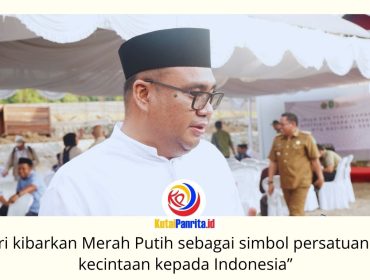 Bupati Kutai Kartanegara, Aulia Rahman Basri, menegaskan Gerakan Pemasangan Bendera Merah Putih menjadi momentum memperkuat nasionalisme, persatuan, dan semangat gotong royong masyarakat. Foto: Fairuzzabady.