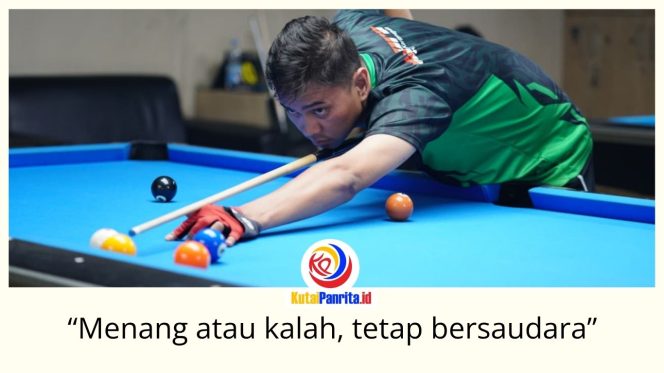 
 Atlet biliar PWI Kukar saat berlaga pada Porwada Kaltim 2025 di Kota Bontang. Foto: PWI Kota Bontang.