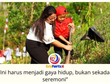 Penanaman 1.708 pohon bertema “Merdeka Bersama Alam” digelar di RTH DAS Sanggai, KIPP Nusantara, Sabtu (15/8/2026). Melibatkan 2.300 peserta, kegiatan menyambut HUT ke-81 RI ini berhasil mencatatkan rekor MURI. Foto: Humas Otorita IKN.