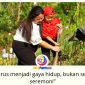 Penanaman 1.708 pohon bertema “Merdeka Bersama Alam” digelar di RTH DAS Sanggai, KIPP Nusantara, Sabtu (15/8/2026). Melibatkan 2.300 peserta, kegiatan menyambut HUT ke-81 RI ini berhasil mencatatkan rekor MURI. Foto: Humas Otorita IKN.