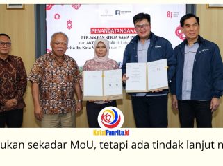 Otorita Ibu Kota Nusantara menandatangani MoU bersama Badan Bank Tanah dan Lion Group serta PKS dengan PT Indobox Cinematic Buana di Nusantara, Jumat (14/8/2026). Kerja sama ini diarahkan untuk memperkuat ekosistem aviasi, komersial, dan hiburan di IKN. Foto: Humas Otorita IKN.