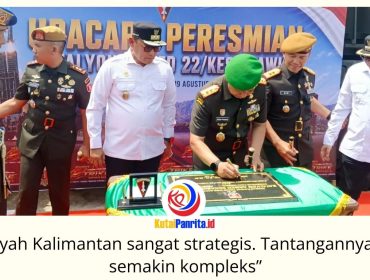Pangdam VI/Mulawarman Mayjen TNI Krido Pramono meresmikan Satuan Yonarmed 22/Kesumawira di Kutai Kartanegara, Rabu (19/8/2026). Foto: Indirwan.