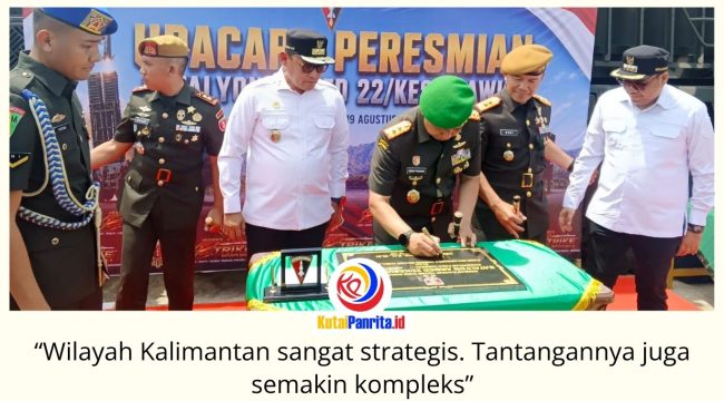 Pangdam VI/Mulawarman Mayjen TNI Krido Pramono meresmikan Satuan Yonarmed 22/Kesumawira di Kutai Kartanegara, Rabu (19/8/2026). Foto: Indirwan.