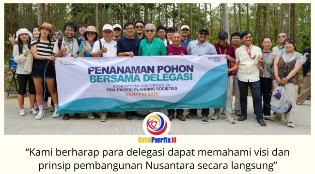 Rangkaian kunjungan Delegasi ICAPPS 2026 di Nusantara diawali dengan kunjungan ke Kantor Balai Kota Otorita IKN, dilanjutkan Panel Expert Discussion, dan ditutup dengan penanaman jejak hijau sebagai bagian dari komitmen terhadap pembangunan berkelanjutan. Foto: Humas Otorita Ibu Kota Nusantara.