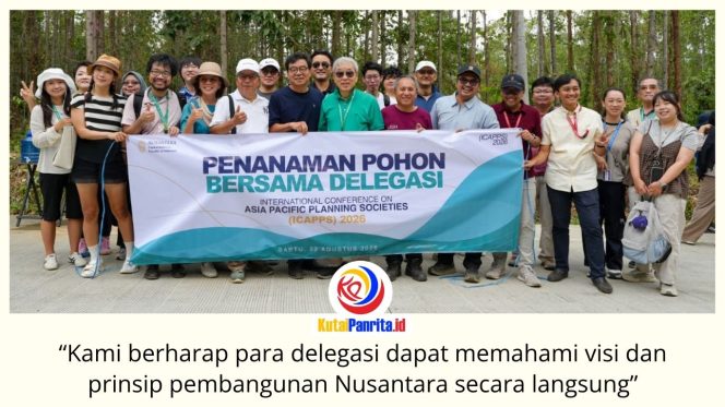 
 Rangkaian kunjungan Delegasi ICAPPS 2026 di Nusantara diawali dengan kunjungan ke Kantor Balai Kota Otorita IKN, dilanjutkan Panel Expert Discussion, dan ditutup dengan penanaman jejak hijau sebagai bagian dari komitmen terhadap pembangunan berkelanjutan. Foto: Humas Otorita Ibu Kota Nusantara.