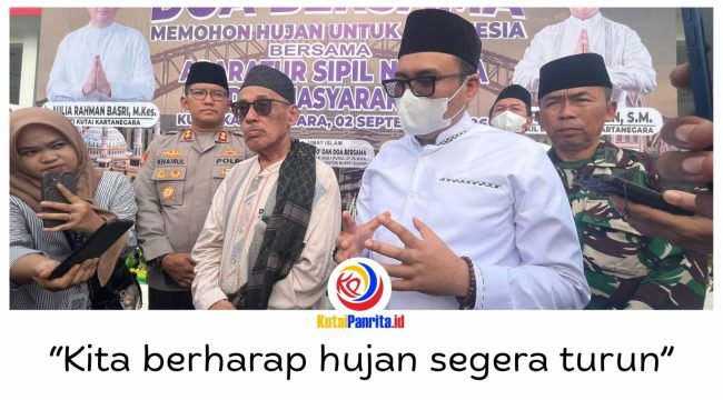 Bupati Kukar Aulia Rahman Basri mengatakan, salat istisqa merupakan ikhtiar bersama untuk memohon kepada Allah SWT agar hujan segera diturunkan. Foto: Fairuzzabady.