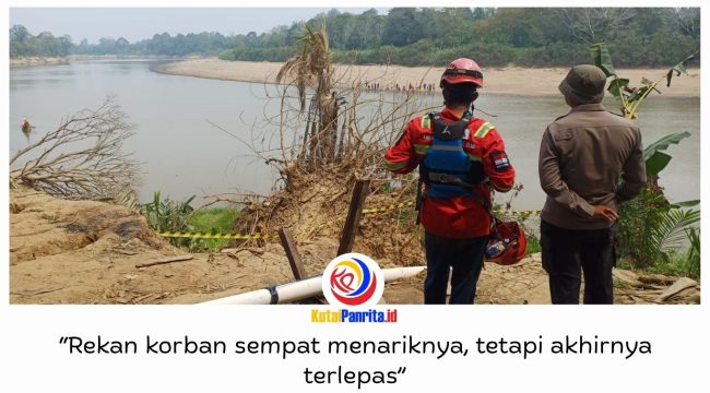 Karyawan PT EAS, Marupa (49), tenggelam di Sungai Belayan, Desa Long Lalang, Kecamatan Tabang, Kutai Kartanegara, Jumat (4/9/2026). Diduga kelelahan saat menyeberang, korban hingga kini masih dalam pencarian tim gabungan menggunakan perahu ketinting, perahu karet, dan peralatan lainnya.