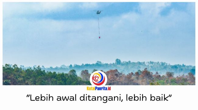 Otorita IKN bersama BNPB, TNI AU, BMKG, dan mitra terkait mempercepat penanganan karhutla di wilayah delineasi IKN melalui operasi water bombing. Pemadaman menggunakan helikopter Caracal H225M TNI AU yang diberangkatkan dari Lanud Dhomber, Balikpapan, Sabtu (5/9/2026). Foto: Humas Otorita IKN.
