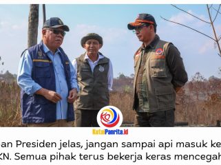 Kualitas udara di Kawasan Inti Pusat Pemerintahan (KIPP) IKN masih dalam kondisi baik berdasarkan pengukuran Air Quality Index (AQI) oleh Otorita IKN. Di tengah ancaman karhutla, Otorita IKN bersama Kementerian Kehutanan, BNPB, TNI/Polri, dan Pemprov Kaltim meninjau lokasi bekas kebakaran di kawasan Bukit Tengkorak dan Tahura Bukit Soeharto, Senin (14/9/2026), untuk memperkuat kesiapsiagaan dan mencegah munculnya kembali titik api. Foto: Humas Otorita IKN.