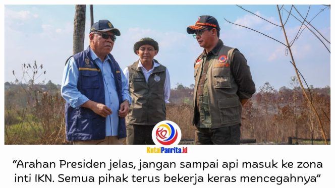 
 Kualitas udara di Kawasan Inti Pusat Pemerintahan (KIPP) IKN masih dalam kondisi baik berdasarkan pengukuran Air Quality Index (AQI) oleh Otorita IKN. Di tengah ancaman karhutla, Otorita IKN bersama Kementerian Kehutanan, BNPB, TNI/Polri, dan Pemprov Kaltim meninjau lokasi bekas kebakaran di kawasan Bukit Tengkorak dan Tahura Bukit Soeharto, Senin (14/9/2026), untuk memperkuat kesiapsiagaan dan mencegah munculnya kembali titik api. Foto: Humas Otorita IKN.