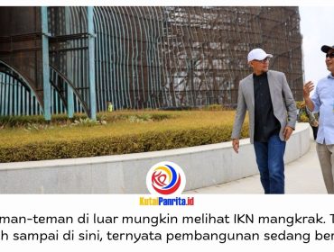 Hakim Agung Mahkamah Agung RI YM Sugeng Sutrisno, YM Ennid Hasannudin, dan YM Lulik Tri Cahyaningrum bersama jajaran meninjau langsung perkembangan pembangunan Ibu Kota Nusantara (IKN), Rabu (30/9/2026). Foto: Humas Otorita IKN.
