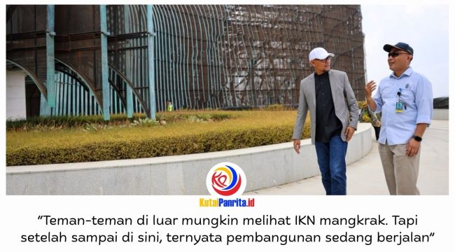 Hakim Agung Mahkamah Agung RI YM Sugeng Sutrisno, YM Ennid Hasannudin, dan YM Lulik Tri Cahyaningrum bersama jajaran meninjau langsung perkembangan pembangunan Ibu Kota Nusantara (IKN), Rabu (30/9/2026). Foto: Humas Otorita IKN.