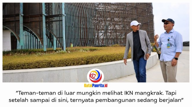 
 Hakim Agung Mahkamah Agung RI YM Sugeng Sutrisno, YM Ennid Hasannudin, dan YM Lulik Tri Cahyaningrum bersama jajaran meninjau langsung perkembangan pembangunan Ibu Kota Nusantara (IKN), Rabu (30/9/2026). Foto: Humas Otorita IKN.