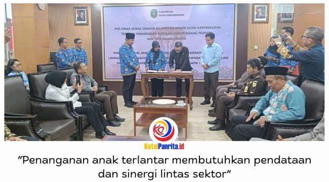 Pemerintah Kabupaten Kutai Kartanegara melalui Dinas Sosial bersama Pengadilan Agama Tenggarong menandatangani PKS layanan pendampingan perkara perwalian dan pengangkatan anak. Kerja sama ini memperkuat perlindungan serta pemenuhan hak anak melalui asesmen, pendampingan, dan survei sebelum proses persidangan.