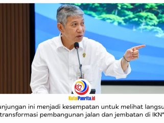Sekretaris Otorita IKN, Bimo Adi Nursanthyasto, bersama jajaran menyambut peserta kunjungan teknik Konferensi Regional Teknik Jalan (KRTJ) ke-16 di Kawasan Inti Pusat Pemerintahan (KIPP) Nusantara, Kamis (8/10/2026). Foto: Humas Otorita IKN.