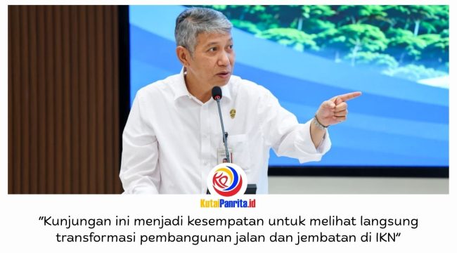 Sekretaris Otorita IKN, Bimo Adi Nursanthyasto, bersama jajaran menyambut peserta kunjungan teknik Konferensi Regional Teknik Jalan (KRTJ) ke-16 di Kawasan Inti Pusat Pemerintahan (KIPP) Nusantara, Kamis (8/10/2026). Foto: Humas Otorita IKN.
