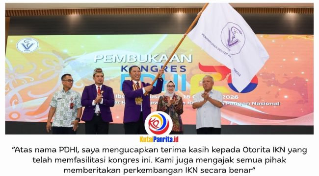 Kepala Otorita IKN, Basuki Hadimuljono, membuka Kongres XX Perhimpunan Dokter Hewan Indonesia (PDHI) di Kantor Bersama 3, KIPP Nusantara, Kamis (15/10/2026). Foto: Humas Otorita IKN.
