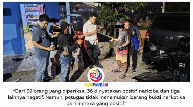 Aparat gabungan Polda Kaltim dan Polresta Balikpapan menggelar Operasi Sarang Narkoba di Gunung Bugis, Balikpapan Tengah, Rabu (14/10/2026) malam. Dari 39 orang yang diperiksa, 36 dinyatakan positif narkoba dan diarahkan menjalani rehabilitasi setelah petugas tidak menemukan barang bukti narkotika.