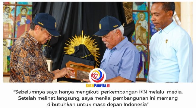 Kepala Otorita IKN, Basuki Hadimuljono, menyambut kunjungan pastoral Kardinal Ignatius Suharyo di Kawasan Inti Pusat Pemerintahan (KIPP) IKN, Selasa (20/10/2026). Foto: Humas Otorita IKN.