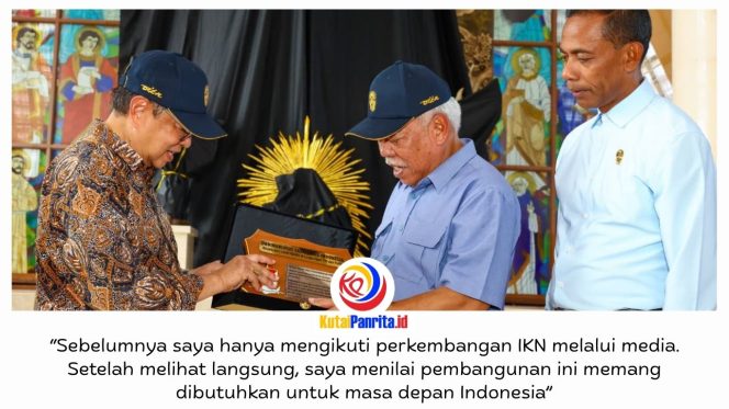 
 Kepala Otorita IKN, Basuki Hadimuljono, menyambut kunjungan pastoral Kardinal Ignatius Suharyo di Kawasan Inti Pusat Pemerintahan (KIPP) IKN, Selasa (20/10/2026). Foto: Humas Otorita IKN.